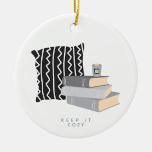 Illustrierte Kerzen-Foto-Weihnachtsdeko - Keep it  Keramik Ornament