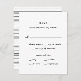 Illustrierte Knot Nautic RSVP Card - Schwarz