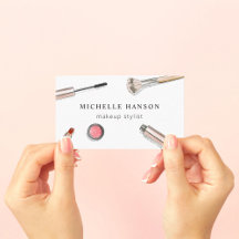 Illustrierte Kosmetik Makeup Stylist weiß
