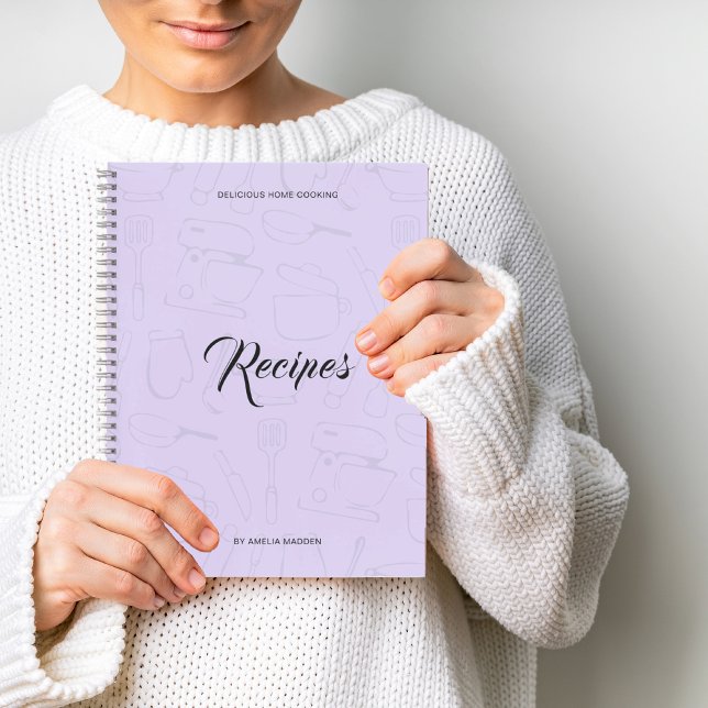 Illustrierte Küche Utensils Personalisiert Rezept Notizbuch (Von Creator hochgeladen)