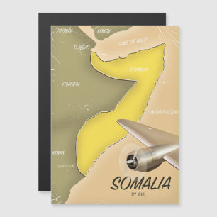 illustrierte Landkarte Somalias Magnetkarte