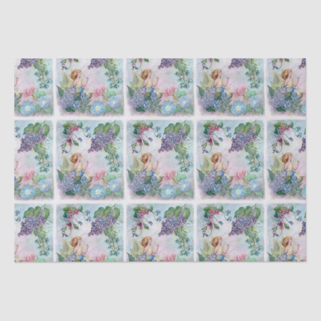 Illustrierte Lilac-Fee Seidenpapier (Vorderseite)