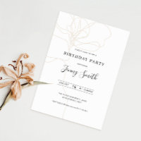 Illustrierte Line Art Geburtstagsfeier