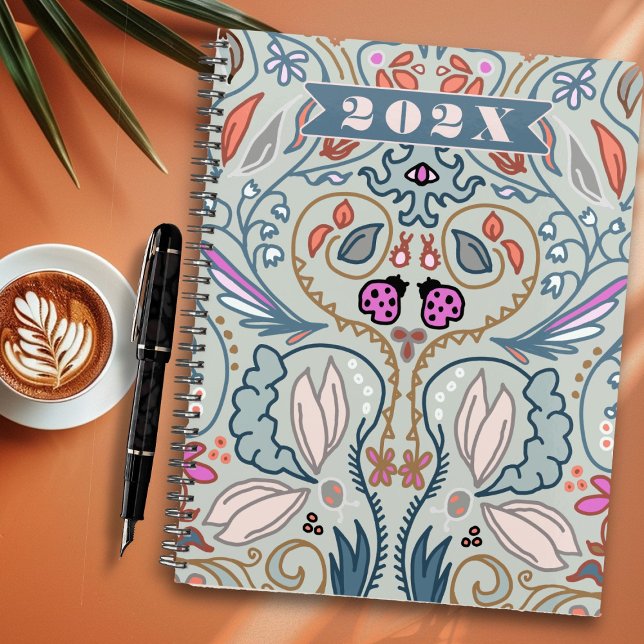 Illustrierte Marienkäfer und Blätter Planer (Von Creator hochgeladen)