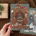 Illustrierte Mäuse auf Weihnachts-Kuckucksuhr Feiertagskarte<br><div class="desc">Originelle Abbildung einer Mäuse,  die eine Kuckucksuhr schmücken. Editable Begrüßung; fügen Sie Ihre eigene Nachricht oder Ihr Foto auf die Rückseite.</div>