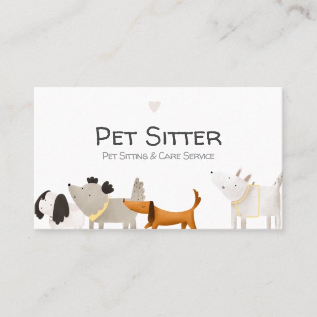 Illustrierte Pet-Visitenkarte Visitenkarte (Vorderseite)