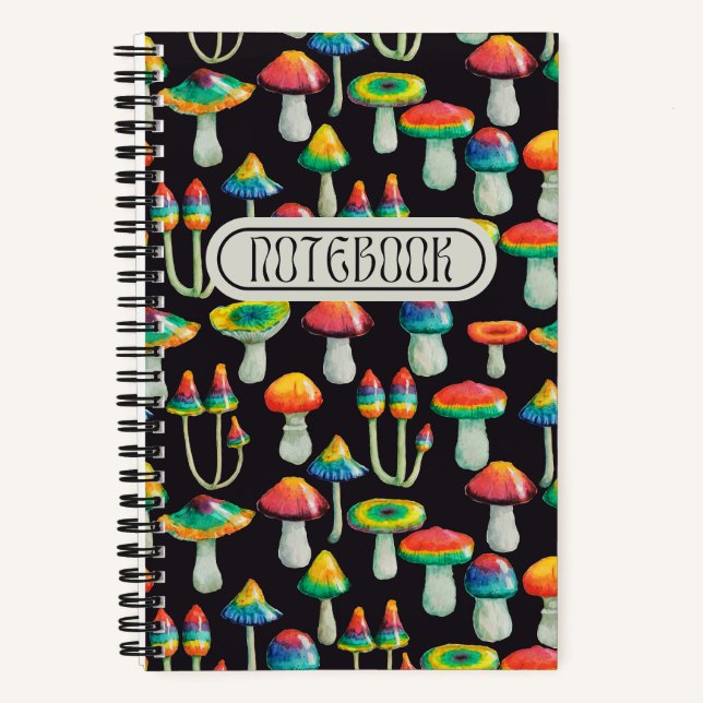 Illustrierte Pilze im Cockpitkern Cool Fungi Notizbuch (Vorderseite)