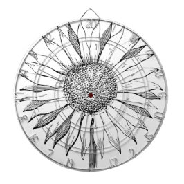 Illustrierte Sonnenblume Dartscheibe
