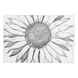 Illustrierte Sonnenblume Kissenbezug