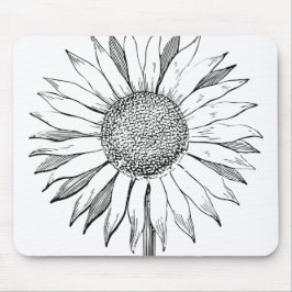 Illustrierte Sonnenblume Mousepad