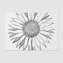 Illustrierte Sonnenblume Seidenpapier