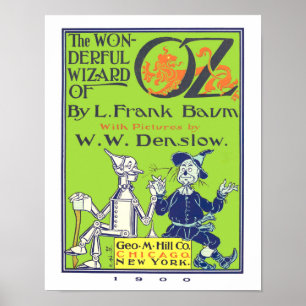 Illustrierte Titelseite von The Wonderful Wizard o Poster