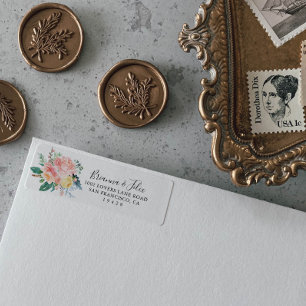 Illustrierte tropische Rücksendeadresse