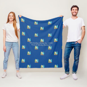 Illustrierte und personalisierte Surfbrett-Muster Fleecedecke