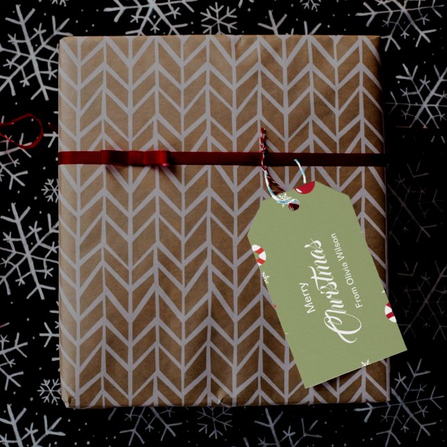 Illustrierte Weihnachtsfeier Geschenkanhänger (Von Creator hochgeladen)