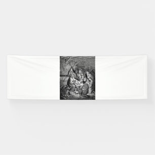 Illustrierte Weihnachtskrippe Banner