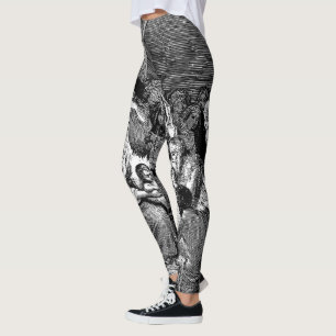Illustrierte Weihnachtskrippe Leggings