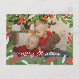 Illustrierte Weihnachtswadenkarte Foto Postkarte