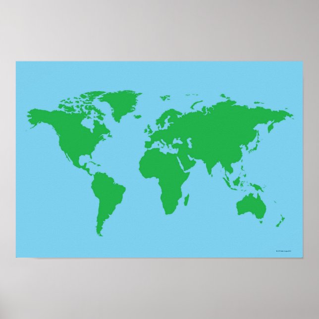 Illustrierte Weltkarte 3 Poster (Vorne)