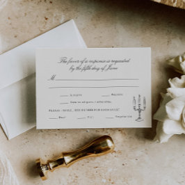 Illustrierte Whimsikeits-Hochzeit RSVP Karte