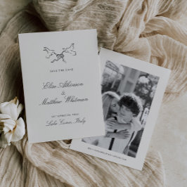 Illustrierte Whimsikeits-Hochzeit Save The Date