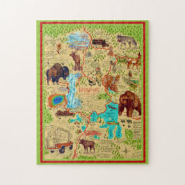 Illustrierte Yellowstone Park Karte