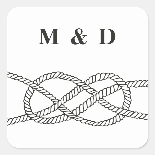 Illustrierter Aufkleber für Knot-Umschlag Aufklebe (Vorderseite)