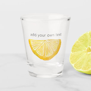Illustrierter benutzerdefinierter Textlemon Schnapsglas