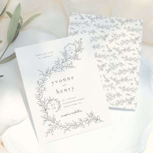 Illustrierter Botanischer Budget Hochzeit in Schwa