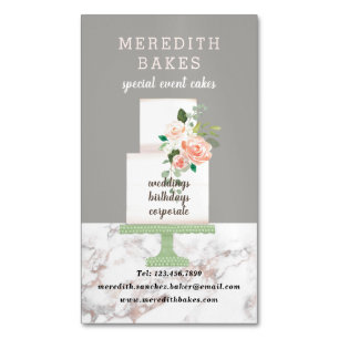 Illustrierter Cake Designer Hochzeitsplaner Magnetische Visitenkarte