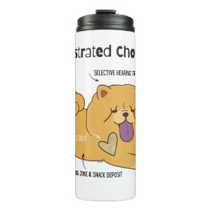ILLUSTRIERTER CHOW  THERMOSBECHER