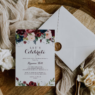 Illustrierter Fall Wasserfarbe Feiern Party Einladung