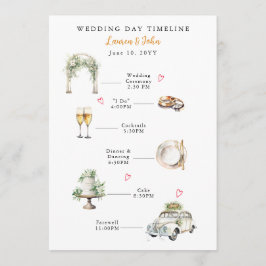 Illustrierter Hochzeitstag Programm