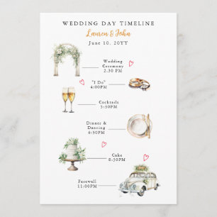 Illustrierter Hochzeitstag Programm