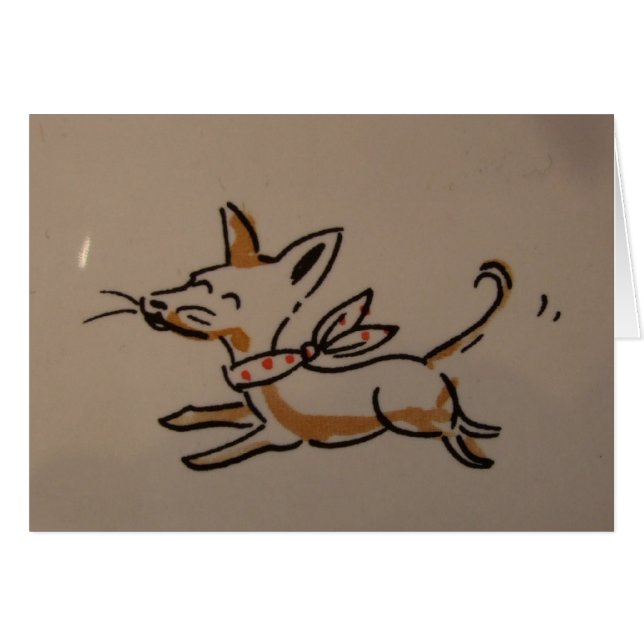 Illustrierter Hund - Chihauhau (Vorderseite (Horizontal))