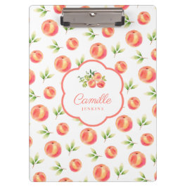 Illustrierter Name personalisiert Peach Klemmbrett