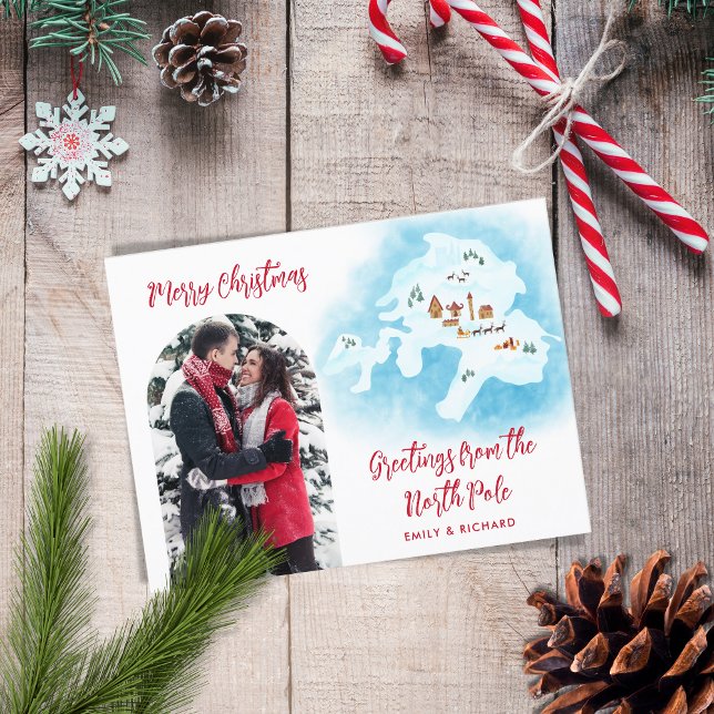 Illustrierter Nordpol Foto Weihnachten (Von Creator hochgeladen)