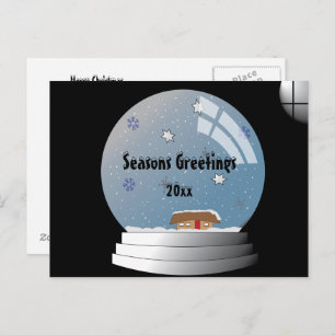 Illustrierter Personalisierter SnowGlobe-Benutzerd Postkarte