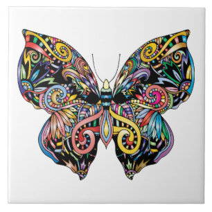 Illustrierter Schmetterling Fliese