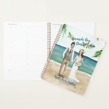 Illustrierter Strand Hochzeit