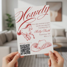 Illustrierter Western Roter Bachelorette