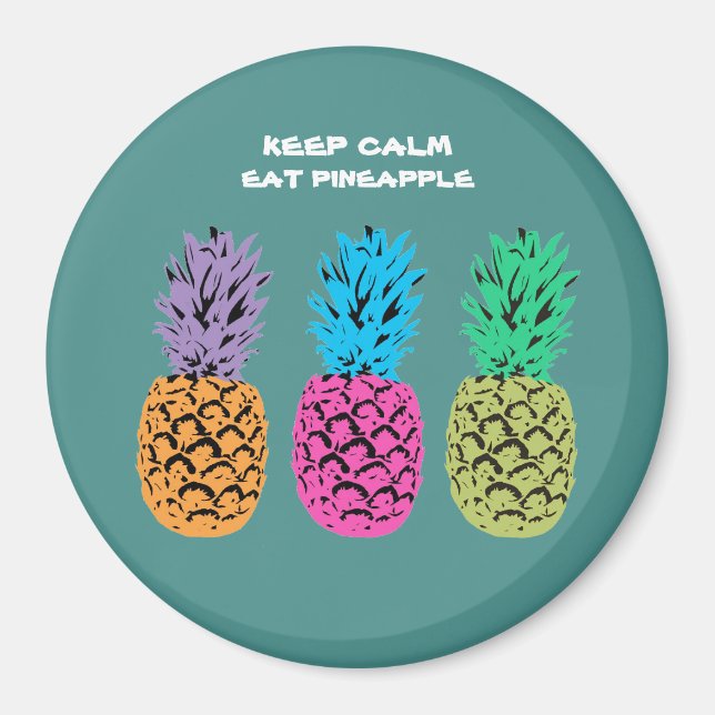 Illustriertes Ananas-Design Magnet (Vorne)