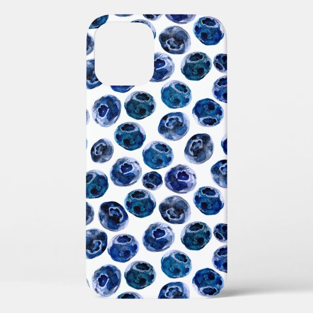 Illustriertes Blaubeeren-Set-Muster Case-Mate iPhone Hülle (Rückseite)