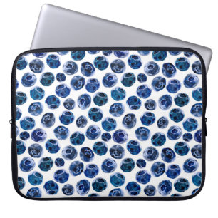 Illustriertes Blaubeeren-Set-Muster Laptopschutzhülle