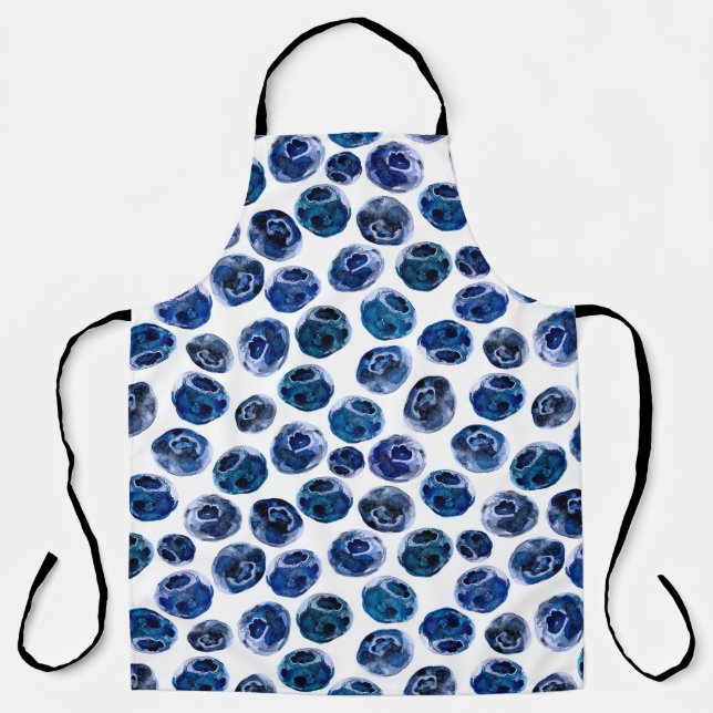 Illustriertes Blaubeeren-Set-Muster Schürze (Vorderseite)