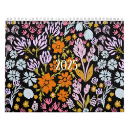 Illustriertes botanisches Blatt-Muster Kalender