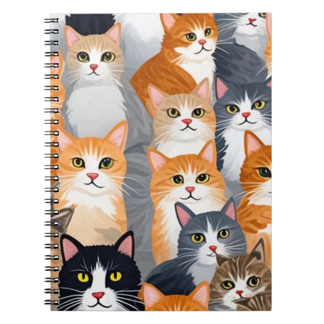 Illustriertes Cat CrowdNotebook Notizblock (Vorderseite)