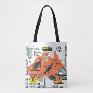 Illustriertes handgezeichnet Typografie-Poster mit Tasche