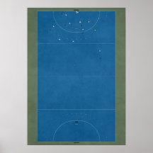 Illustriertes Hockeyfeld von oben