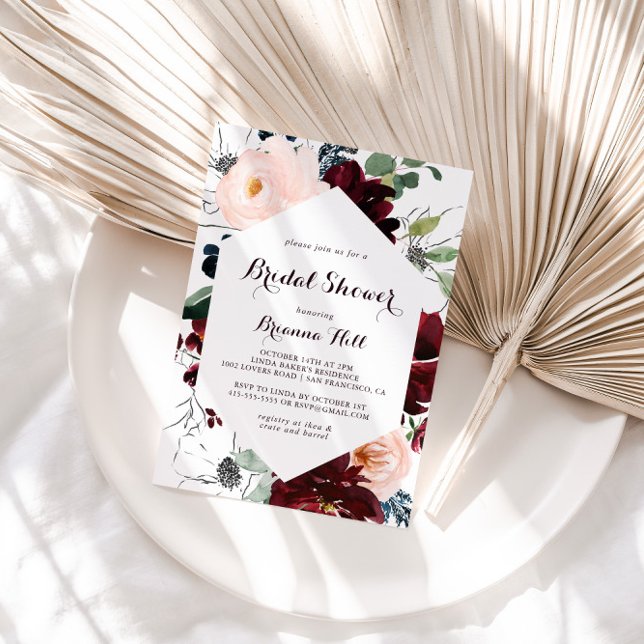 Illustriertes kalligraphisches Brautparty Einladung (Von Creator hochgeladen)